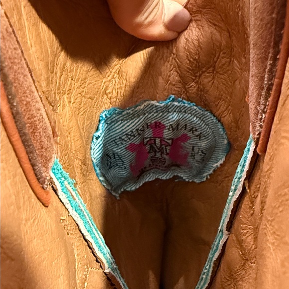 Floral Embroidered Cowboy Boots - Brown and Teal - Picture 4 of 5